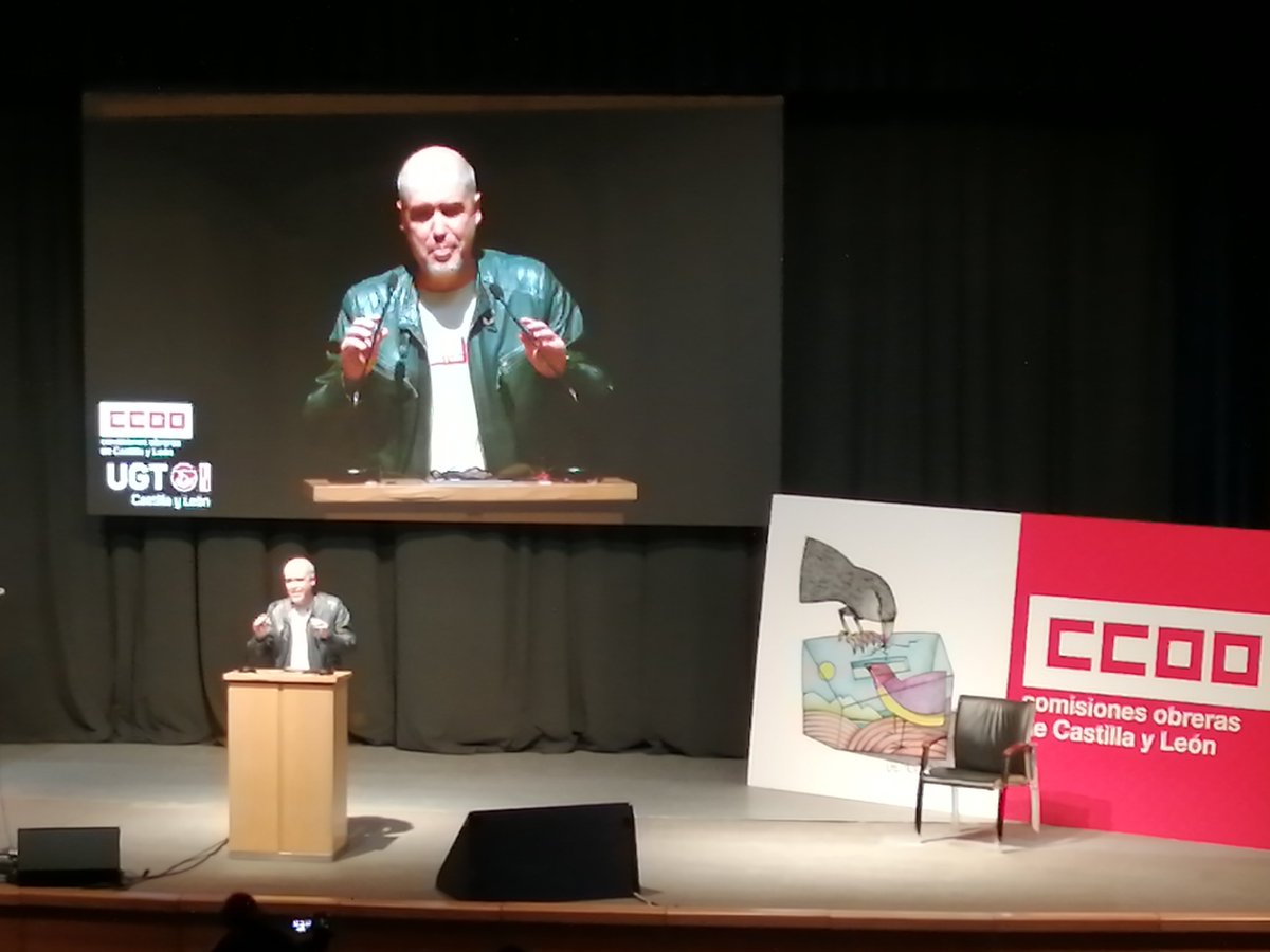 CCOOCyL's tweet photo. Con el magnífico humor que las caracteriza, @liberateatro presentan a @UnaiSordo  y @SG_UGT https://t.co/9Oh2LWajvj