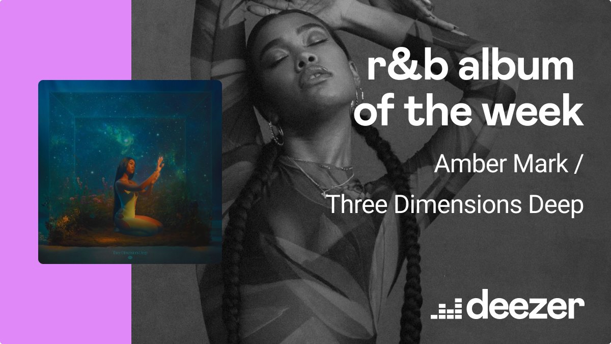 Deezer's tweet photo. Our r&b album of the week is...
@ambermark's #ThreeDimensionsDeep 💜
Stream now on Deezer. https://t.co/4Wl4L3IsJh https://t.co/OnW4xumnr8