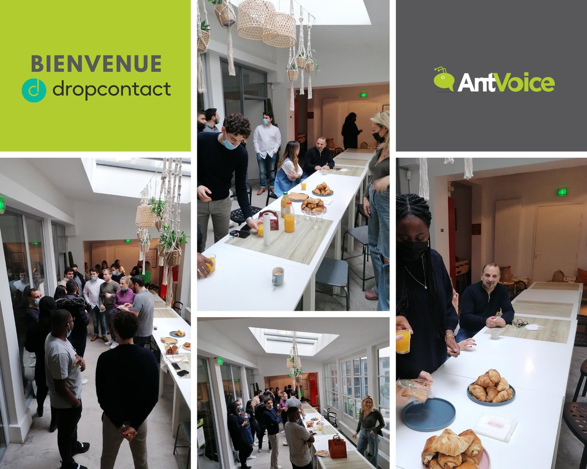 📧 Bienvenue à <a href="/dropcontact_io/">Dropcontact</a> qui nous rejoint à la fourmilière !

🥐 Ce matin, en compagnie de <a href="/FashionDataCorp/">Fashion Data part of Valiuz</a> et Bloomco, nos autres colocataires, nous étions tous réunis autour d’un petit-déjeuner pour faire connaissance avec <a href="/DenisCOHEN3/">Denis COHEN</a>, CEO de Dropcontact et son équipe.