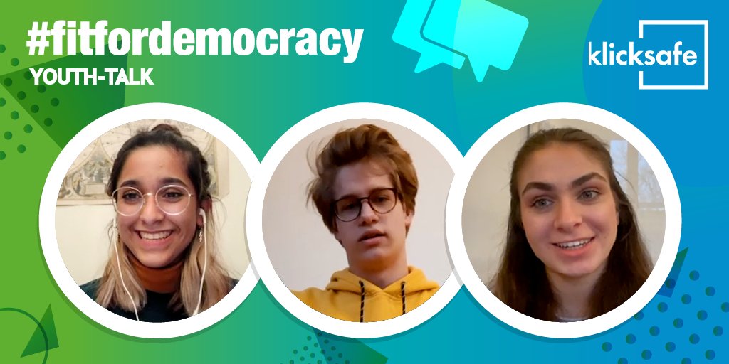 klicksafe's tweet photo. Sind Jugendliche #FitForDemocracy? Zum #SID2022 haben wir mit drei jungen Menschen über das Thema #Demokratie gesprochen. Was sie zu erzählen haben, könnt ihr in unseren neuen Kurzvideos sehen.
https://t.co/OoTPv5Ag8e
#SaferInternetDay https://t.co/tGaa4WISL9
