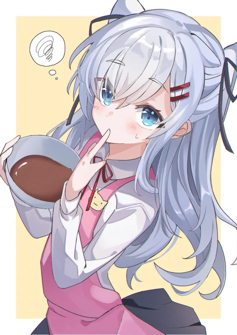 なにかを準備するちっちゃい姉🍫 