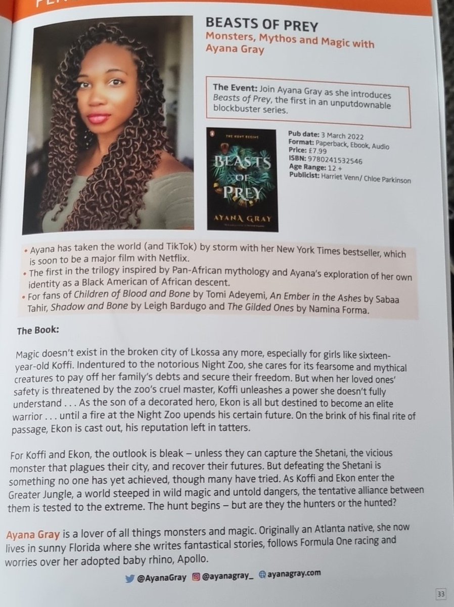 Kitkatscanread's tweet photo. #PRHC22 @AyanaGray Beasts of Prey by Ayana Gray! An adventure to find a mysterious beast with Koffi and Ekon! Coming march 2022! https://t.co/u6fvAindLd
