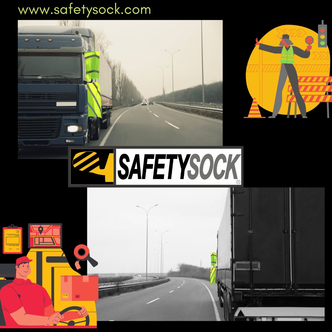 Globosocks's tweet photo. The #SafetySock is a #tool for increased #visibility for #vehicles stopped on the #roadside and can help #semitrucks be seen and #safe. #roadsafetytips #TuesdayThoughts #VisionZero #TowardsZeroDeaths https://t.co/asfLlEtyfL