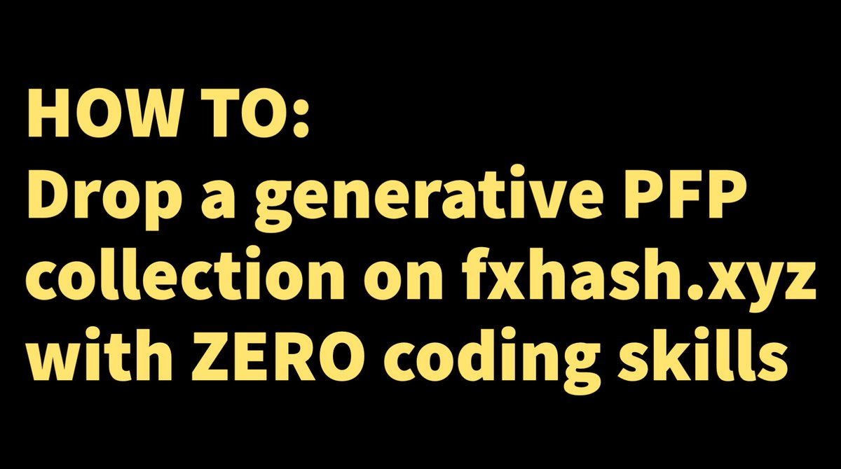 klickdotdev's tweet photo. Here's a guide I just finished on how to use @PureSpider's template for @fx_hash_. This should open up the doors for ANYBODY who's ever wanted to do a generative project. This is accessibility and community and why I love #Tezos. Share/send feedback!

https://t.co/gJEPFLDiz5 https://t.co/jruoMDdCzv