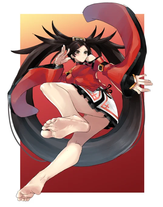 紗夢誕
#一日一裸足絵
#ギルティギア 