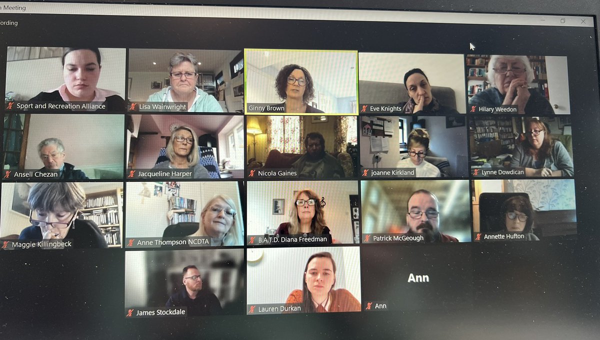 LisaWainwright5's tweet photo. Great session today with our Movement and Dance Division @sportrectweets hearing from Ginny Brown at Imperial Society of Teachers of Dancing about their Improving Racial Equality initiative! ๐ https://t.co/cbzqbDUjEt