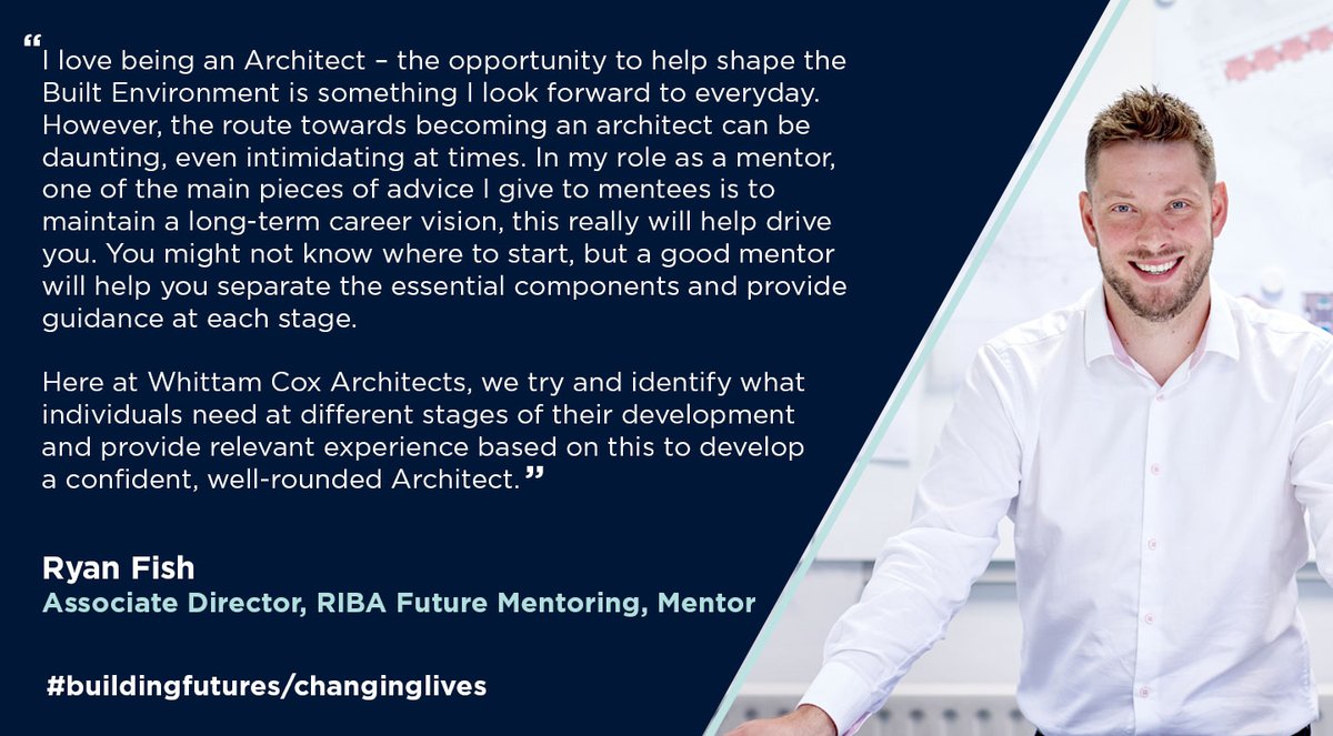whittamcoxarch's tweet photo. 4/5 Associate Director @ryanfishuk shares his thoughts on the importance of #mentoring and offers advice for #mentees. 

#buildingfutureschanginglives @ribaeastmidland https://t.co/stBL4C1aIy