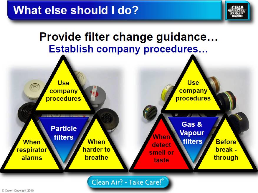 BSIF1's tweet photo. Employers: Help your workers keep safe when using RPE by providing filter changing guidance and establishing clear procedures for your workers to follow. https://t.co/3Uhdsahkfx