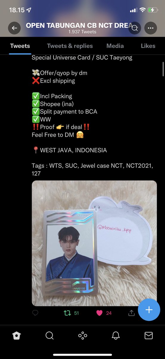 jaeeccc's tweet photo. @jnsuhflower @Moominika_KPOP done kakk,wml semoga kli ini rezeki🥰🙏🏻 https://t.co/H9XWCZxnlN