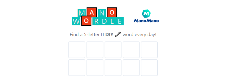 ManoMano_Tech's tweet photo. Fancy a little #DIY #wordle game for lunch? Here you are 👉 https://t.co/MWySykluYd

Our team had some great fun playing it, a side project 🏠-made w/ @wunderbucket by @eHoZy 

#tech #bold #fun #online https://t.co/Wpesveiemr