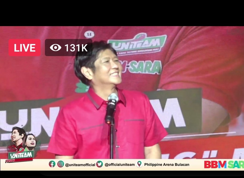 BBM_Uniteam's tweet photo. #UniteamPHarena2022 #ToniGonzaga #UNiTeamBBMSARA 
Lets Unite mga ka Uniteam! Congratulations and Thank you. https://t.co/IU4UBw6kqQ