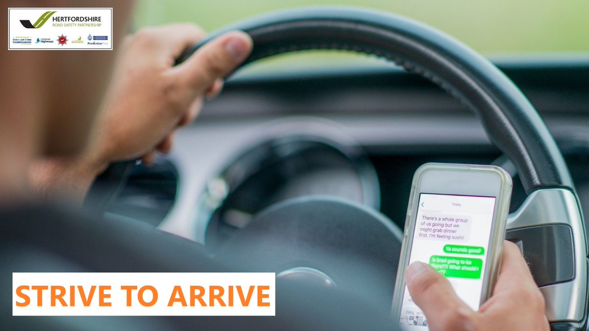 roadsafetyherts's tweet photo. A phone message can be tempting to read, however when you’re driving it can do more than just take your eyes off the road. Always focus on driving.#DitchTheDistraction #ItsNotWorthTheRisk
https://t.co/kjYqWGno0c
@HertsPolice
@Herts_Highways
@HFRS
@HertsPCC
@roadvictimstrus https://t.co/VDUaJjLVO4