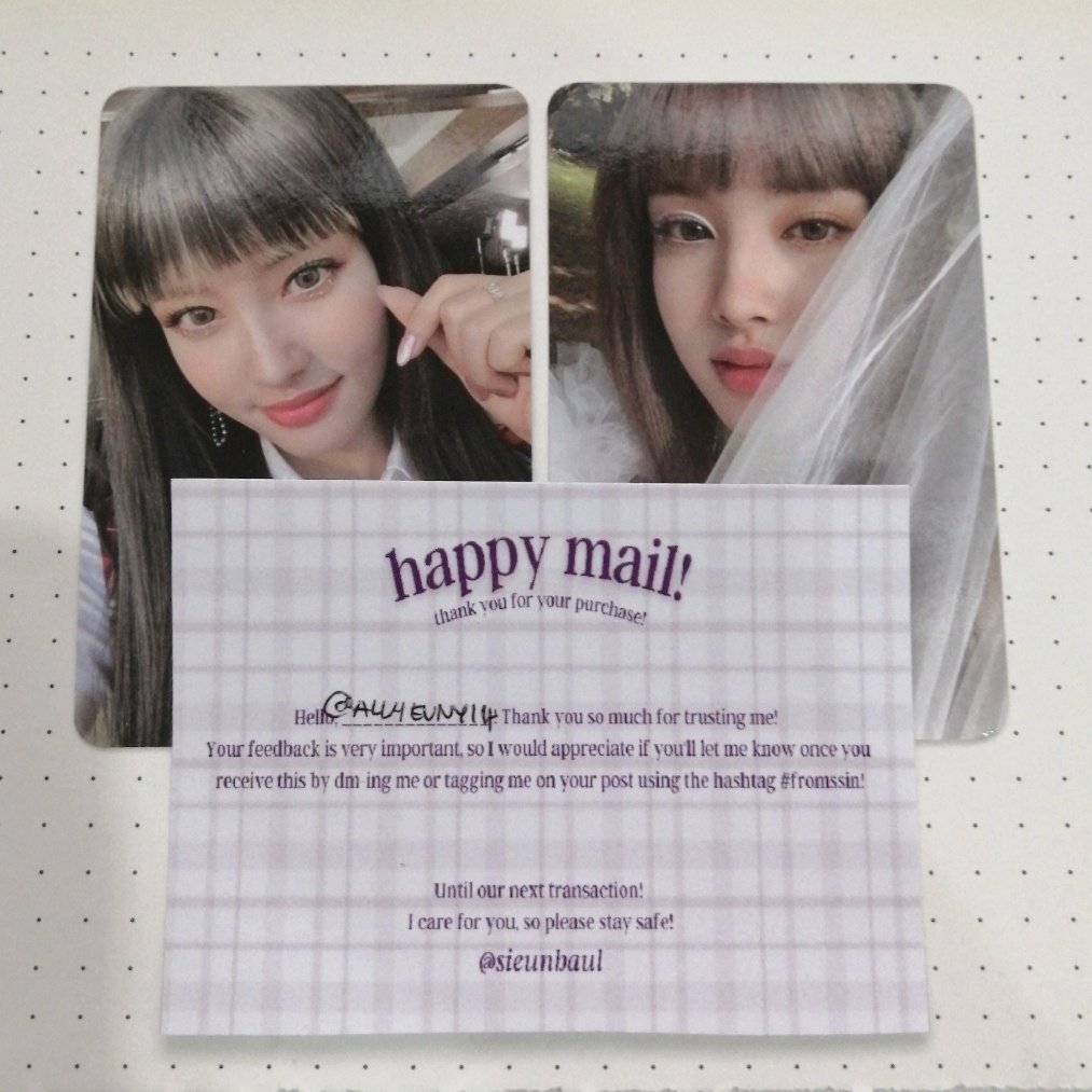 ALL4EUNYIH's tweet photo. ꒰ #eynlog ꒱ ✧ ∘˚˳°
— yoon mail ! ♡
hello, tysm for bringing my last stereotype album pcs ++ yoon so bad highlights home ! they arrived safely a while ago with the prettiest packaging. 'til our next one ! 🐥🌷
♡↝ @sieunhaul
♡↝ #fromssin https://t.co/S33eMwbWLS