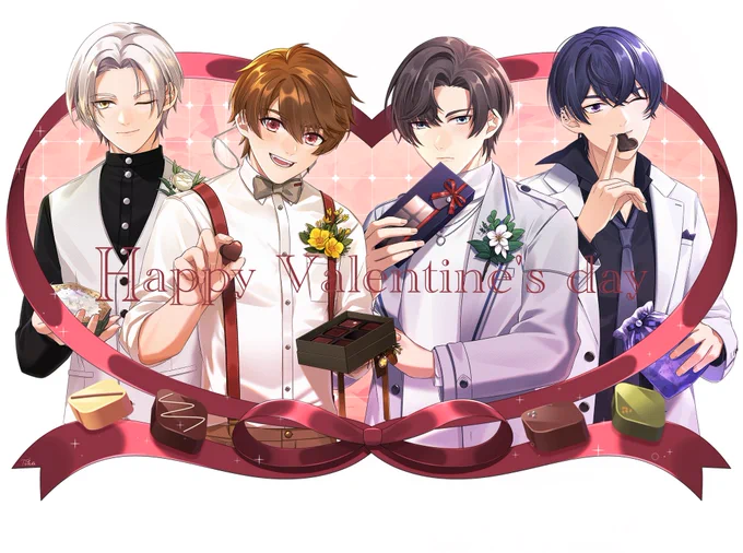 Happy Valentine's Day🍫🌹
MR実装ありがとう…!!
(実装まだ先かなって悠長にかまえてた)

キャラ個別版はスレッドに置いておきます～

#未定事件簿 #TearsOfThemis
#TearsOfThemisfanart 