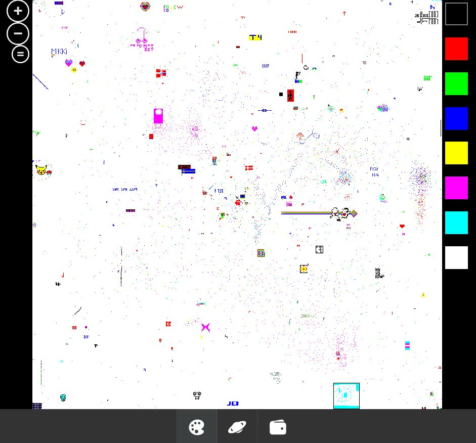 ArtificialMind0's tweet image. Things are starting to fill up on our Celestium Canvas!! 😍
There&apos;s still time to go in and contribute to the image before we send it into space to the International Space Station @Space_Station 

buff.ly/3gMWAPb

#artinspace #art #ai #blockchain #aiart