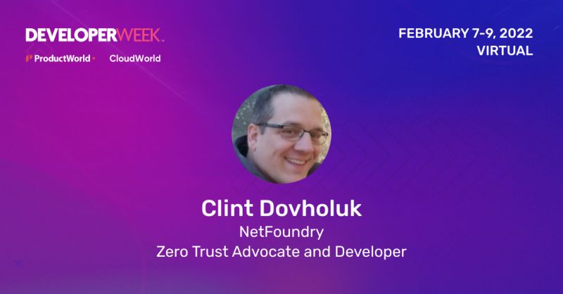 NetFoundry's tweet photo. Visit our booth for an in-depth demo by @dovholuk on @openziti - how it works and how to code with it. 9am PST daily! #developerweek2022 #zerotrust #opensource
https://t.co/llijSFH29Y https://t.co/pNbxJ0YLqK