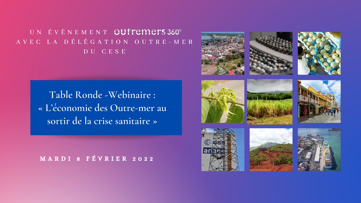 outremers360's tweet photo. .@outremers360 et la délégation #Outremer du #CESE organisent une table ronde sur « L’économie des Outre-mer au sortir de la crise sanitaire »

➡️But:Décrypter l'économie #Outremer au sortir de la crise sanitaire, mettre en avant des bonnes pratiques 

➡️https://t.co/LJbVgGx11y https://t.co/xfDYlTXTfE