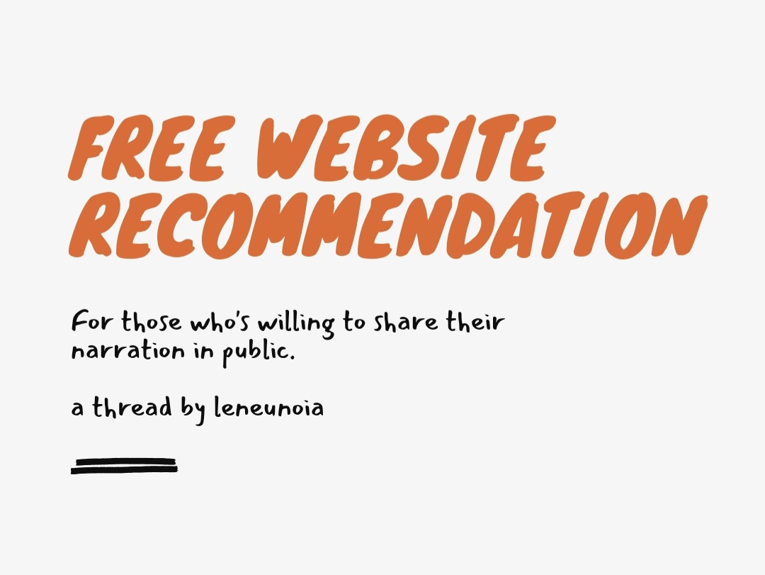 Free Website Recommendation
Untuk Menulis Narasi

— A SAVIOR THREAD
© leneunoia🥀