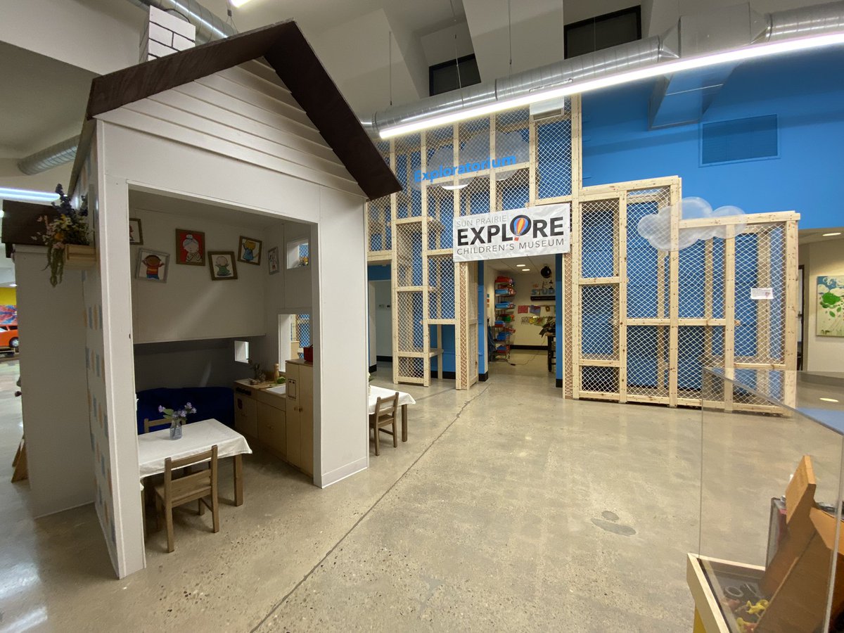 GabriellaRusk's tweet photo. The Explore Children’s Museum is now open in Sun Prairie! 🌎 There are lots of places to play for young families in 10 rotating exhibits. The museum will have its grand opening later today. We’re taking you inside on @nbc15_madison. #WakeUpToMore https://t.co/a3idGmxMJk