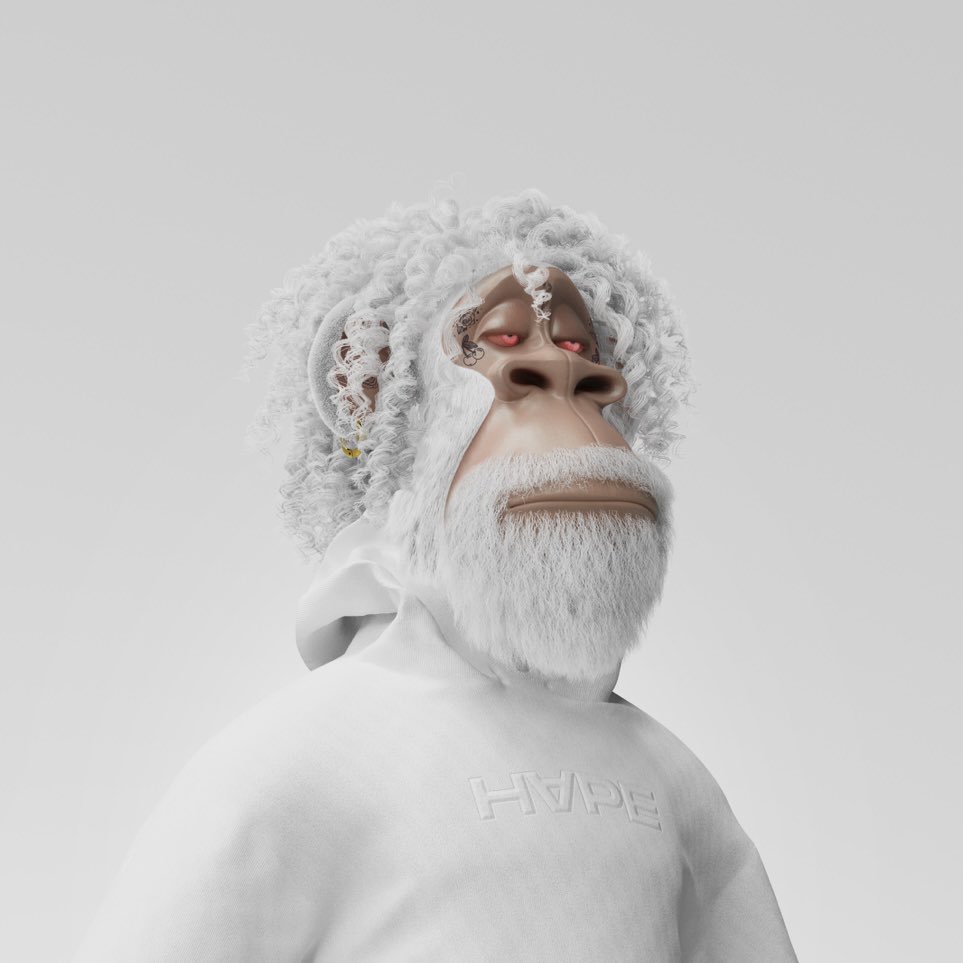 0xLevi's tweet photo. Please, no one touch Hape #3333, I’ll get it when I have enough ETH 😭 Gotta get me that Morgan Freeman Hape. Whoever knows who is its owner please dm me! #HAPEBEASTGANG https://t.co/vriSBI2F6I