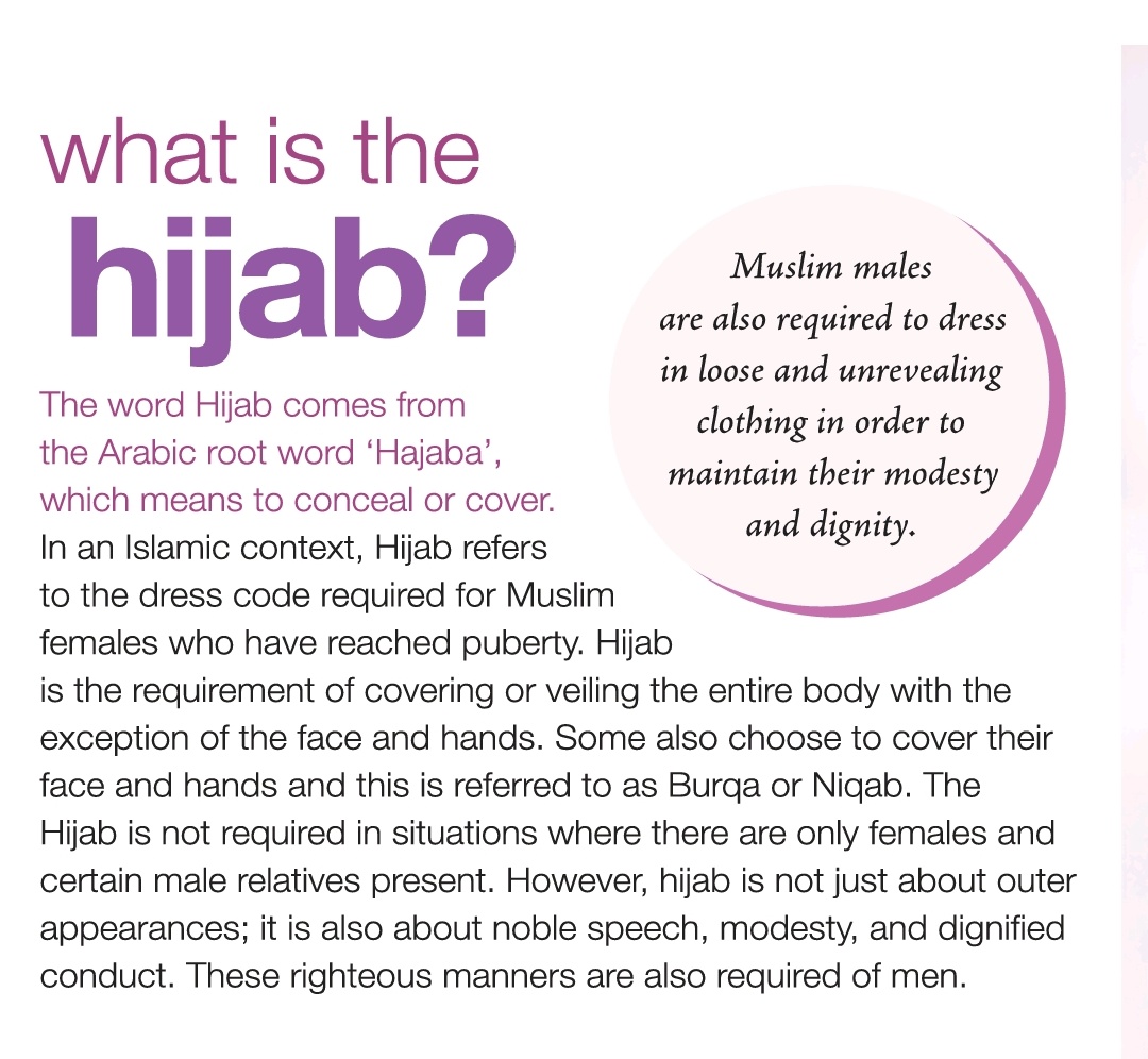 Thread : [1/n]

What is Hijab?

Hijab refers to the dress code required for Muslim females who have reached puberty. Hijab is not just about outer appearances; it is also about noble speech, modesty, and dignified
Conduct.

#HijabRow
#AllahuAkbar