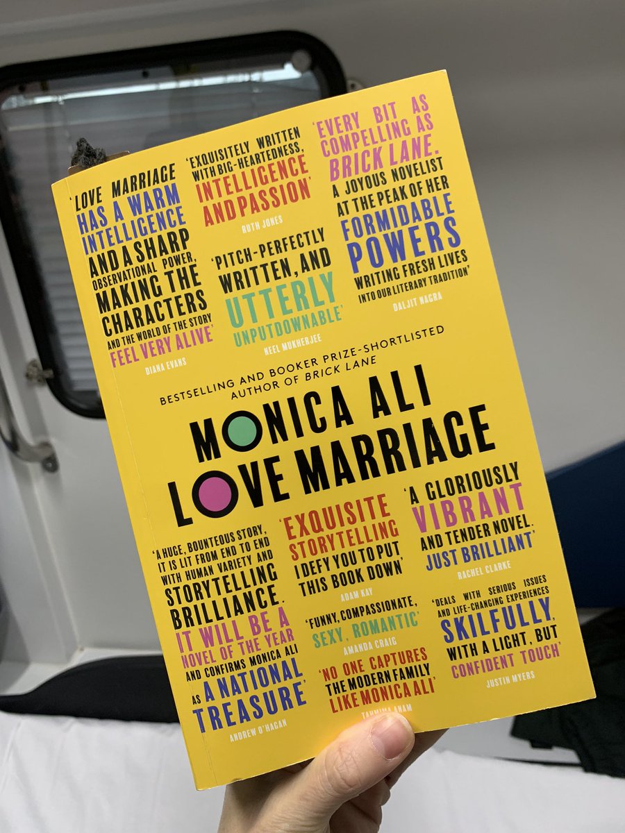 I’ve started no less than 3 books in the last couple of days & couldn’t get into any of them. Then I pick up #LoveMarriage & it saves the day! Loving it! 💛 #MonicaAli #booktwt