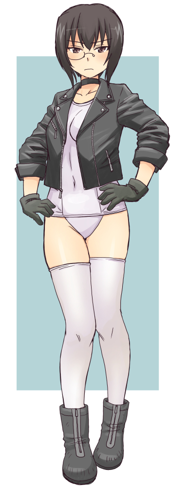 ニーハイの日だそうで。あり物で草薙素子雑コスをする桃ちゃん。 