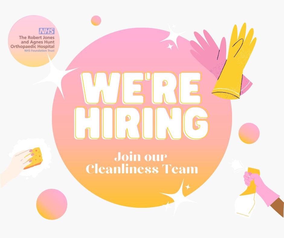 We are looking for cleaning staff to join our award-winning team here at RJAH 🌟

Cleanliness Technicians are a key part of the frontline workforce  and are instrumental in ensuring that the hospital is kept clean and safe 🧼

More information here 👉 rjah.nhs.uk/About-Us/News/…