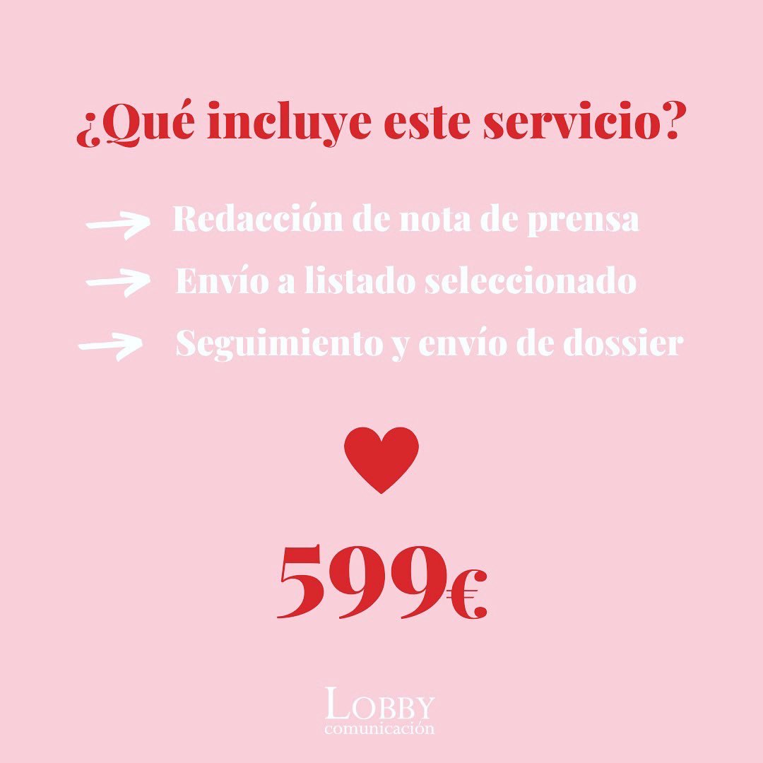 Lobby_Com's tweet photo. #SanValentín está a la vuelta de la esquina y queremos ofrecerte los recursos que necesitas para que todo el mundo se #enamore de tu comunicación. ¡Vuélvete a enamorar de #LaNotaDePrensa y empieza a trabajar con nosotros!📲 963 942 925 📩 lobby@lobbycomunicacion.es https://t.co/KfV0oqcmYp