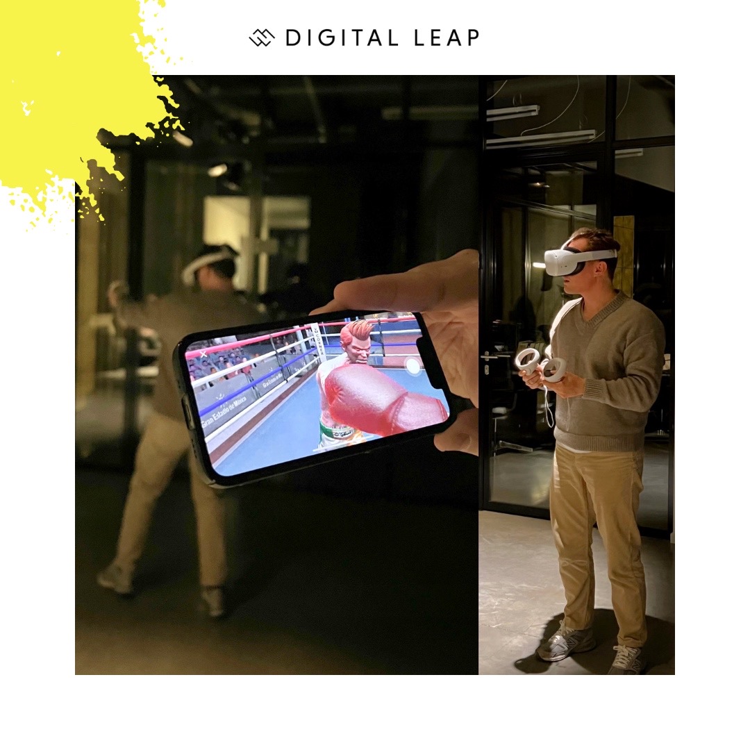 DigitalLeap2's tweet image. Our team is trying out new #Oculus VR headset. Cool experience

#oculusquest