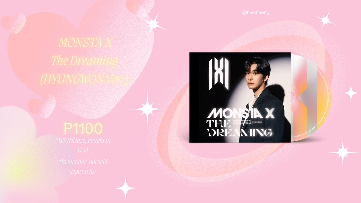 hwchaerry's tweet photo. wts

monsta x the dreaming album hyungwon ver

— price as pictured https://t.co/cZtPO3ANh3