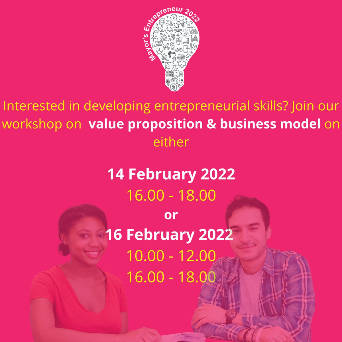 Mayors2024's tweet image. Join Mayor’s Entrepreneur for a workshop on value proposition &amp;amp; business models – sign up now: london.gov.uk/entrepreneur #entrepreneur #sustainability #MayorofLondon #Pathways2Progress