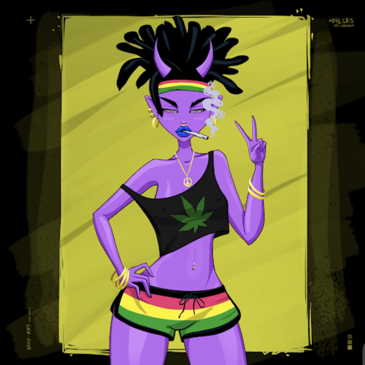 OwlTheWall's tweet photo. @WesMinton2 @pranksy @chicks_nft @0xyMoxy So dope art 🔥🔥🔥full forward @chicks_nft #devilchicksnft My Rasta Chick is on fayah. ❤️💛💚 https://t.co/MJHYtq5cYZ