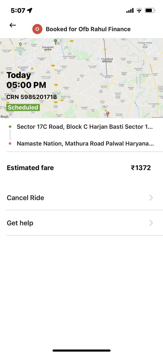 BeingSiddy's tweet photo. What kind of service is this? @Olacabs @Ola_Delhi 
Ride was scheduled in the morning for 5PM &amp; it’s 5:09PM &amp; still showing scheduled without no driver information.
No one can dependent in your service. Please work on it. https://t.co/WAH8RQJAdm