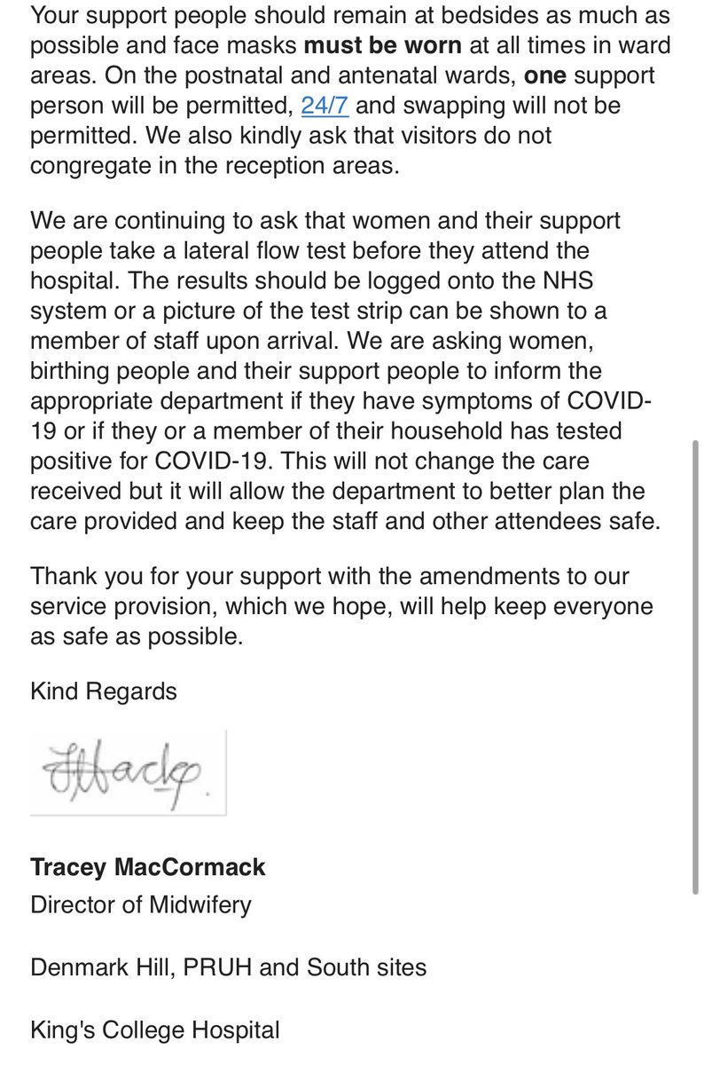 Commencing on Tuesday 8th February 2022 we will be increasing the birth support to two support people per woman or birthing person when on the labour ward. Two birthing support people can be present when you are receiving 1:1 care from a midwife in a single room