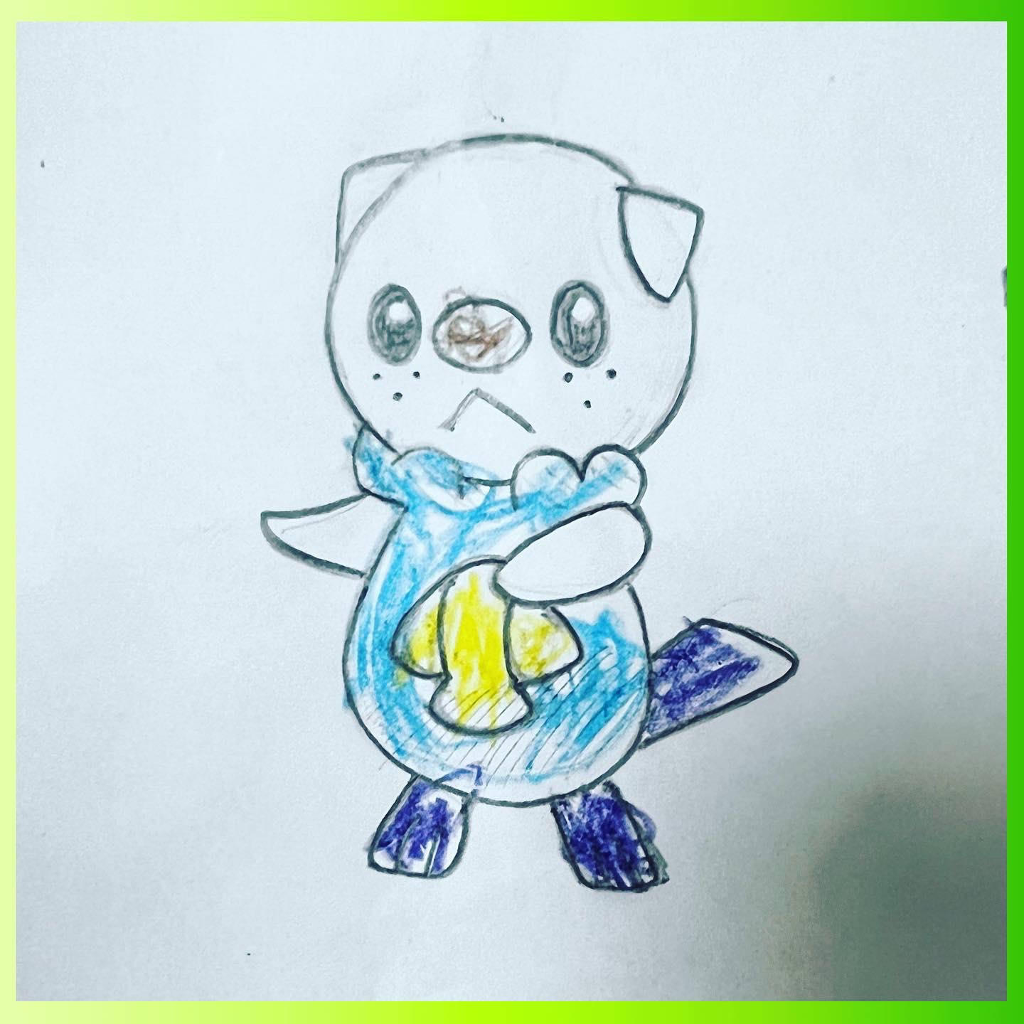 親子で描くポケモン図鑑 ミジュマル ポケモンアルセウス発売を記念して 御三家のミジュマル ミジュマルかわいい 御三家はみんなかわいいですね ミジュマルこのかわいいままで進化して欲しい ポケモンイラスト ポケモン好きな人と繋がりたい