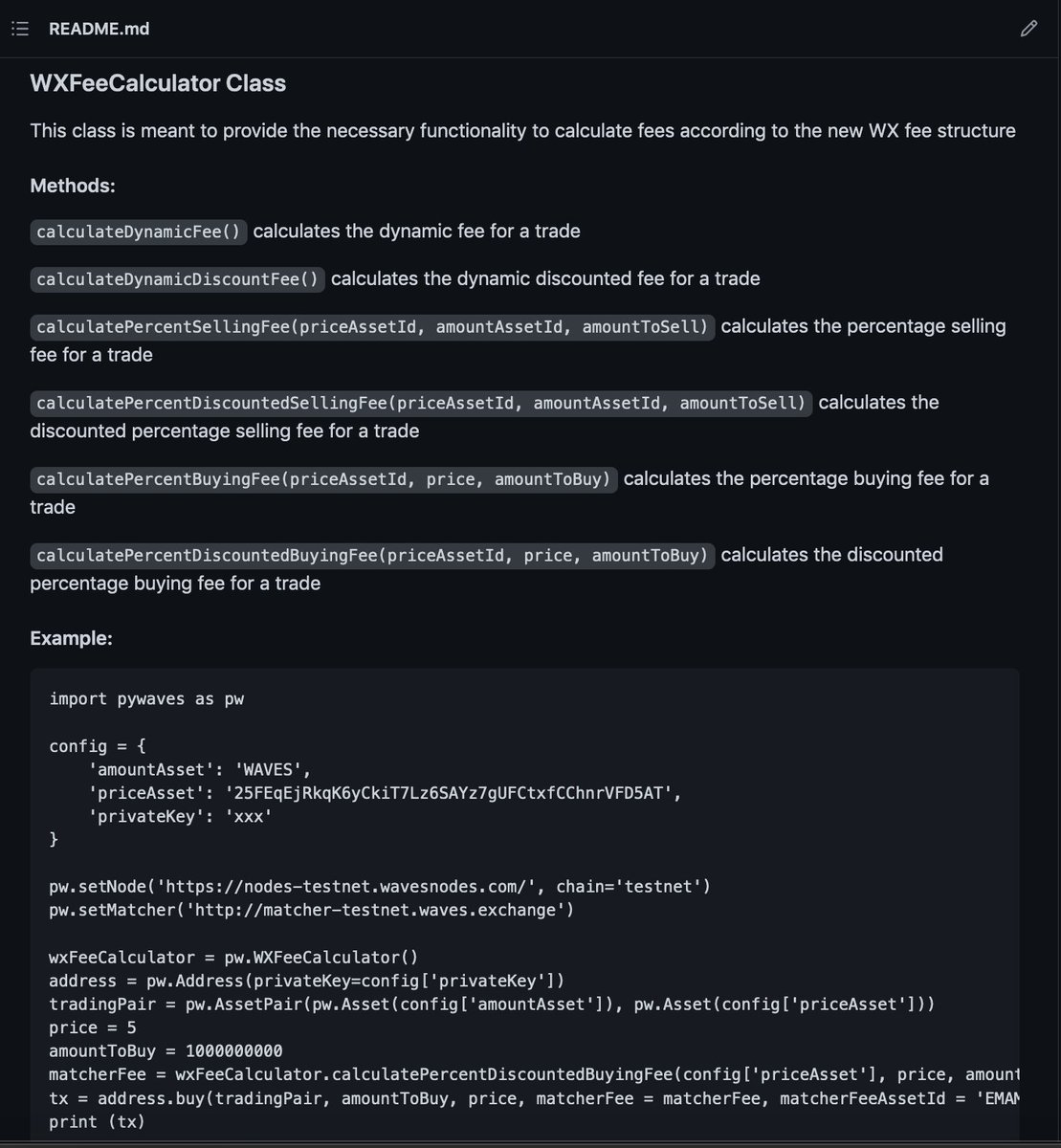 jansen_marc's tweet image. #PyWaves now also supports the new fee structure of @Waves_Exchange. @sasha35625 @g1zm0 @neutrino_proto @wavesprotocol