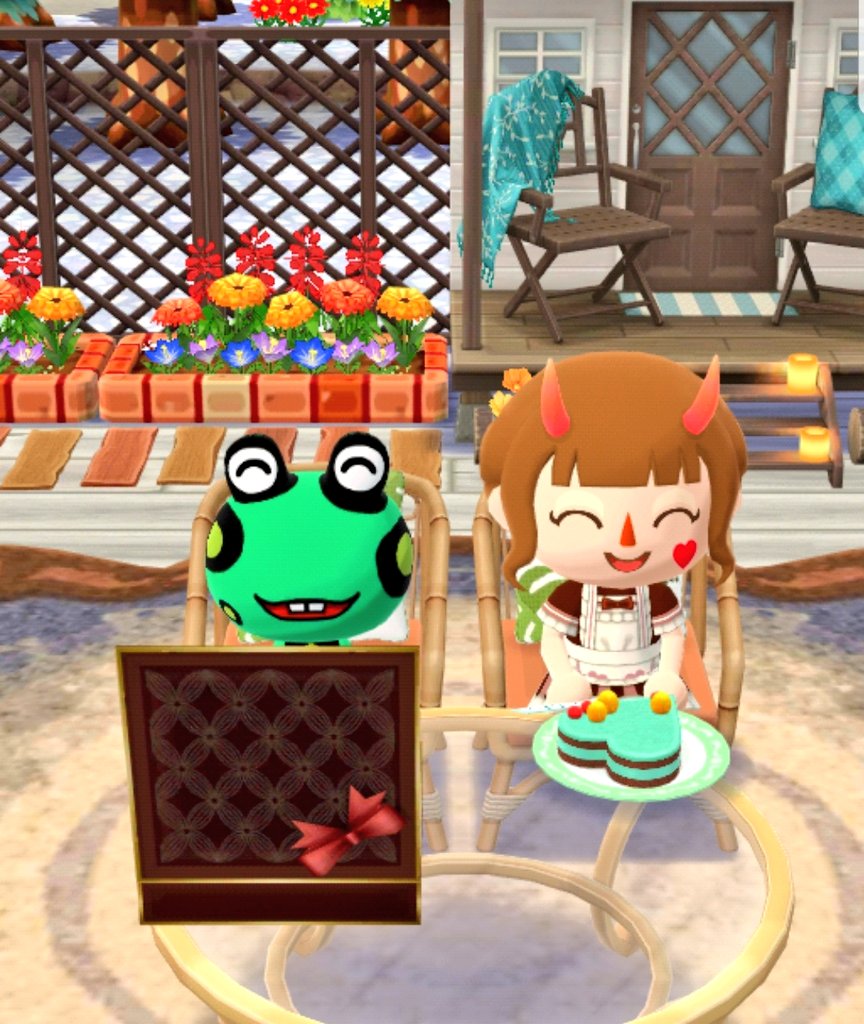 Enchanting_Elk's tweet photo. Happy birthday best boy ♡💚 #acnh #frobert #acfrobert #コージィ https://t.co/3e5dmSF6Vq
