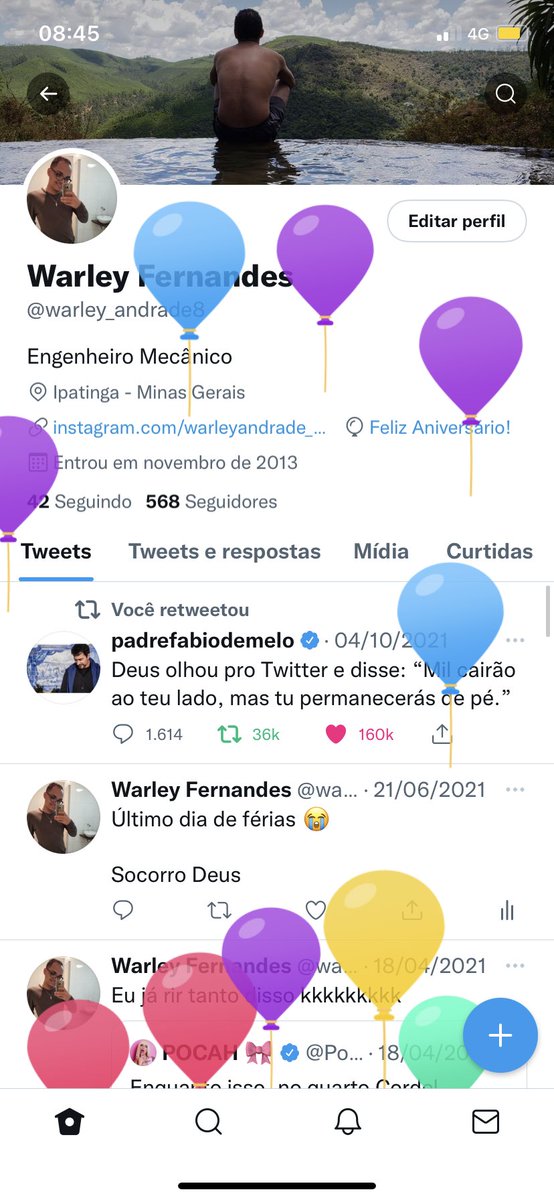 Enfim os balões subiram 
.
Feliz 2.6 pra mim 🥳🥳