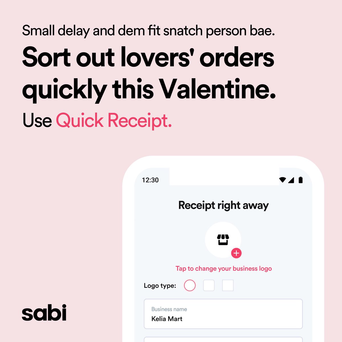 pastelafrica's tweet photo. Don’t let them snatch anyone’s bae this season. Sort out their orders fast and issue receipts quickly with #QuickReceipt https://t.co/8xv7QnVL47