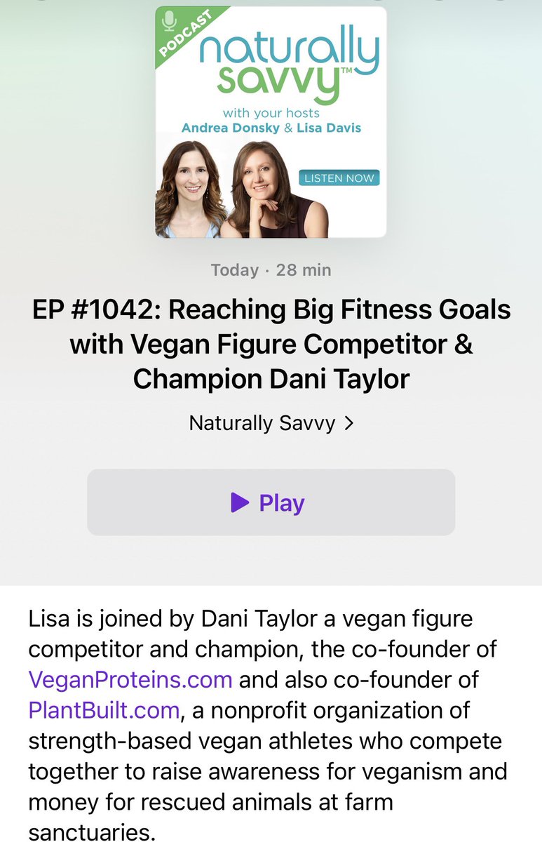 lisadavismph's tweet photo. Enjoy the latest @naturallysavvy interview w/@VeganProteins Dani Taylor! @RobertCheeke #fitness #goals #Vegan #GoalSetting #exercse https://t.co/5zG3R9aN7M