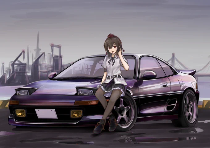 #この作品がなかったら今の自分は存在しなかったと言っても過言ではない作品 
初めてPCで描いた東方モータリゼーション 