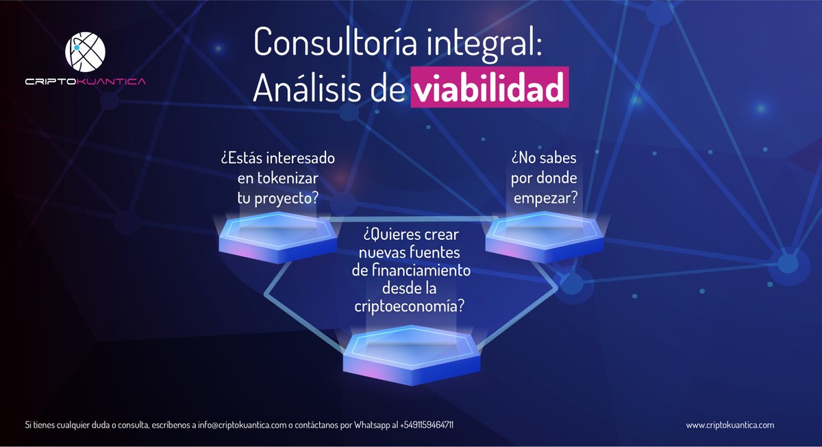 criptokuantica's tweet photo. En Criptokuántica ofrecemos el servicio de consultoría sobre la Viabilidad de la tokenización de proyectos.📊

Si quieres contratar nuestro servicio o conocer más sobre el mismo, escríbenos 📱

#tokenizacion #Blockchain  #Cripto #Inversion #RealEstate #ondaserrano #token https://t.co/uX8iz9pEV9