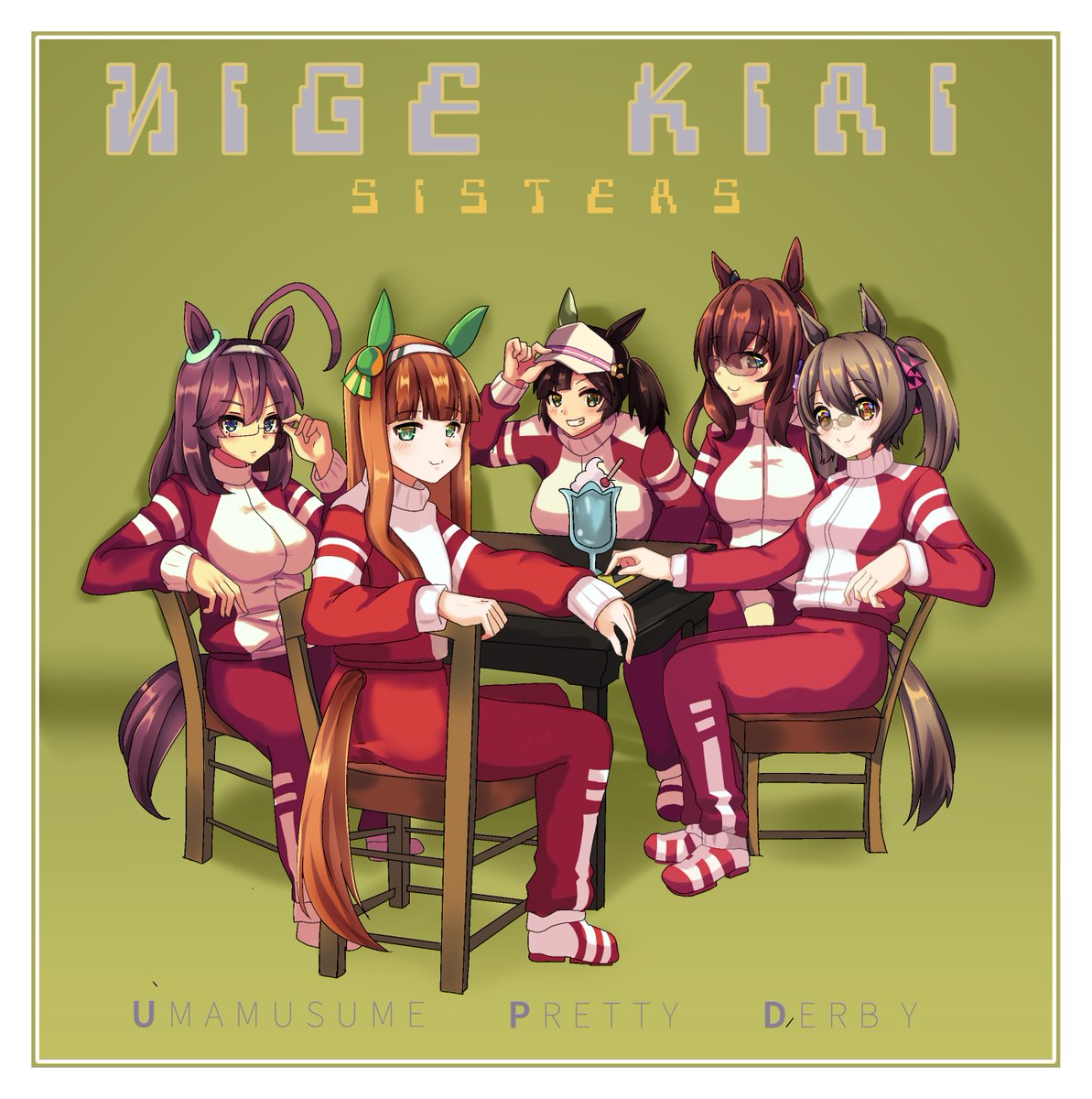 逃げ切りシスターズでYMOジャケパロ
「ソリッド・ステイト・サヴァイヴァー」
#ウマ娘プリティダービー 
#ウマ娘 