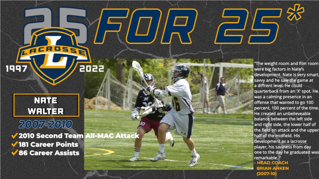 lycoathletics (@lycoathletics) on Twitter photo We asked former and current <a href="/LycomingLax/">Lycoming Lacrosse</a> coaches to pick out players to spotlight from their time on campus to celebrate the program's 25th anniversary - today Brian Anken shines the light on Nate Walter. #d3lax #MAClax We asked former and current <a href="/LycomingLax/">Lycoming Lacrosse</a> coaches to pick out players to spotlight from their time on campus to celebrate the program's 25th anniversary - today Brian Anken shines the light on Nate Walter. #d3lax #MAClax