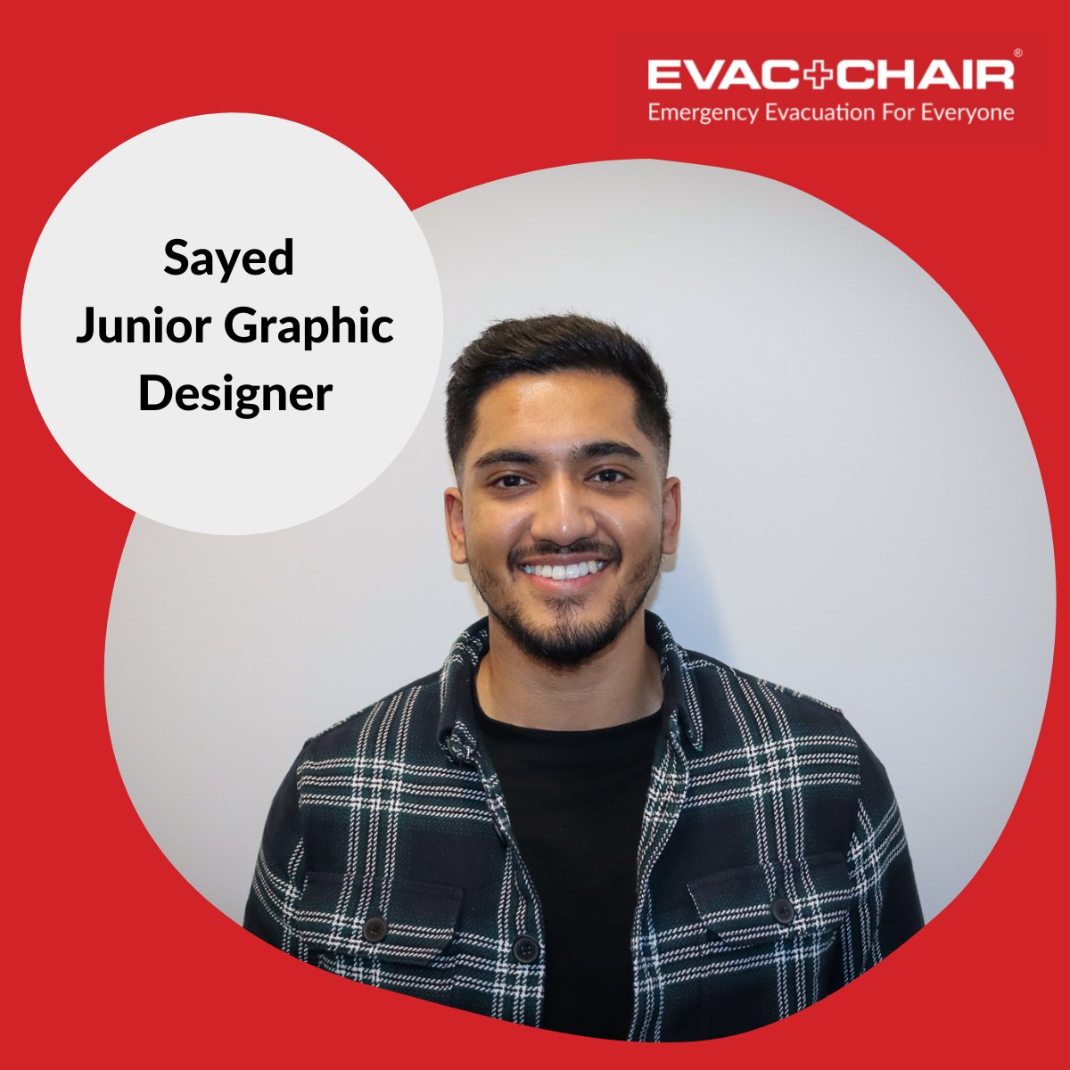 Evac_Chair's tweet photo. We are delighted to introduce Sayed who has joined Evac+Chair as a Junior Graphic Designer! 

Welcome to the Evac+Chair International family!

#evacchair #evacuation #healthandsafety #evacuationchairs #emergencyevacuation #marketing #MobilityImpaired https://t.co/sQj3YTsU5y
