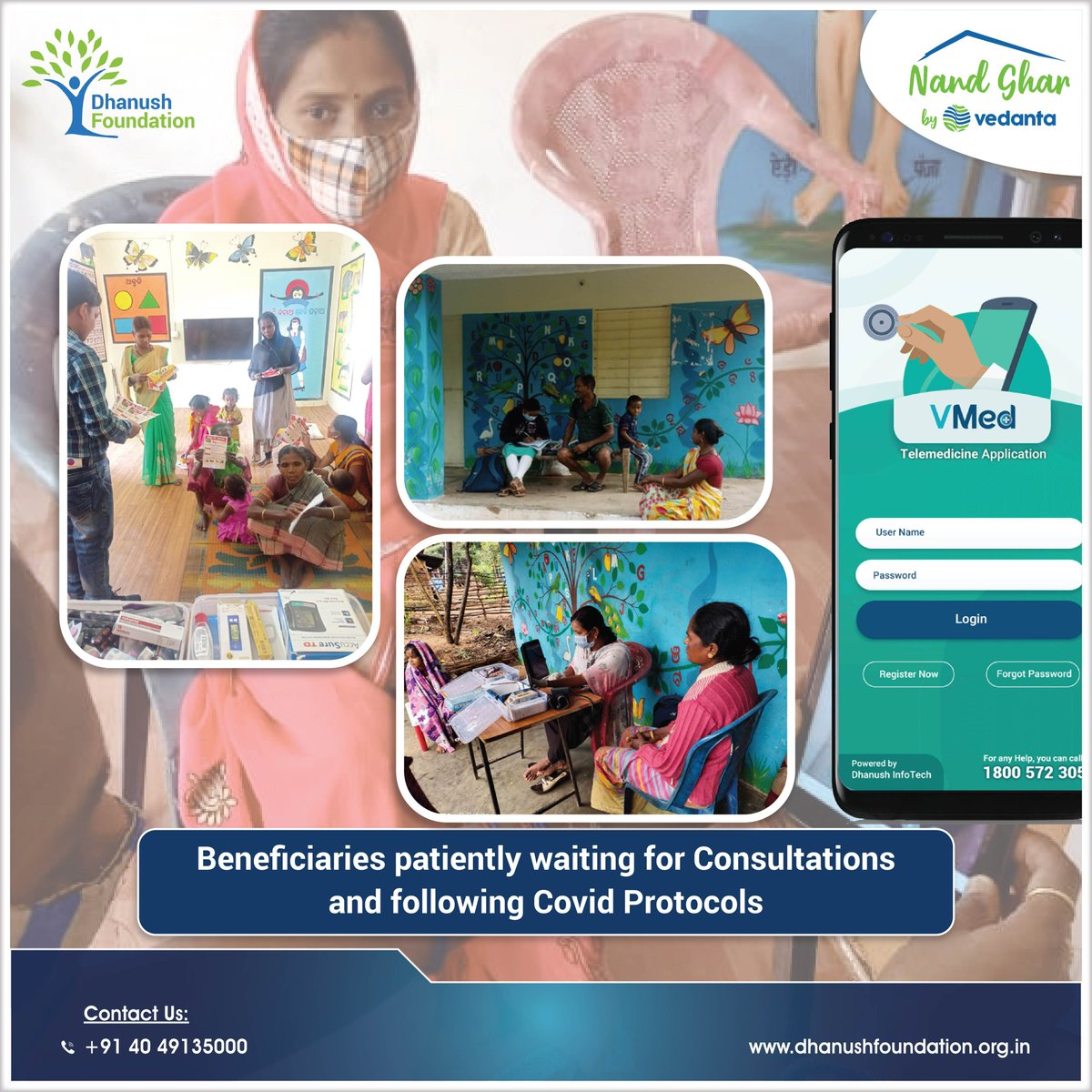 Vidmed2's tweet photo. Beneficiaries patiently waiting for Consultations and following Covid Protocols.

NandGhar is Vedanta’s flagship social initiative to create and operate smart Anganwadis.  

#health #healthcare #covid #collaboration #indiafightscovid19 #telemedicine #hcsm #healthit https://t.co/g47XUOjiWf
