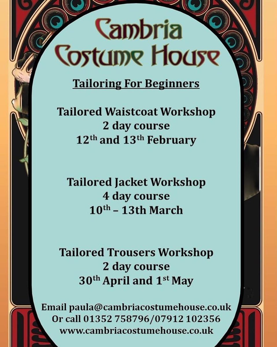 CambriaCostumeHouse (@cambriacostume) on Twitter photo The first of our #tailoring short courses runs this weekend. Learn how to make a tailored #waistcoat to your own measurements, adapting the #patterns from The Gentleman’s Wardrobe by Vanessa Mooncie <a href="/NWalesSocial/">#NorthWalesSocial ⬆️🏴🤝</a> <a href="/chestertweetsuk/">#chestertweets</a> #chap #menswear #ladieswear #bespoke #sewing The first of our #tailoring short courses runs this weekend. Learn how to make a tailored #waistcoat to your own measurements, adapting the #patterns from The Gentleman’s Wardrobe by Vanessa Mooncie <a href="/NWalesSocial/">#NorthWalesSocial ⬆️🏴🤝</a> <a href="/chestertweetsuk/">#chestertweets</a> #chap #menswear #ladieswear #bespoke #sewing