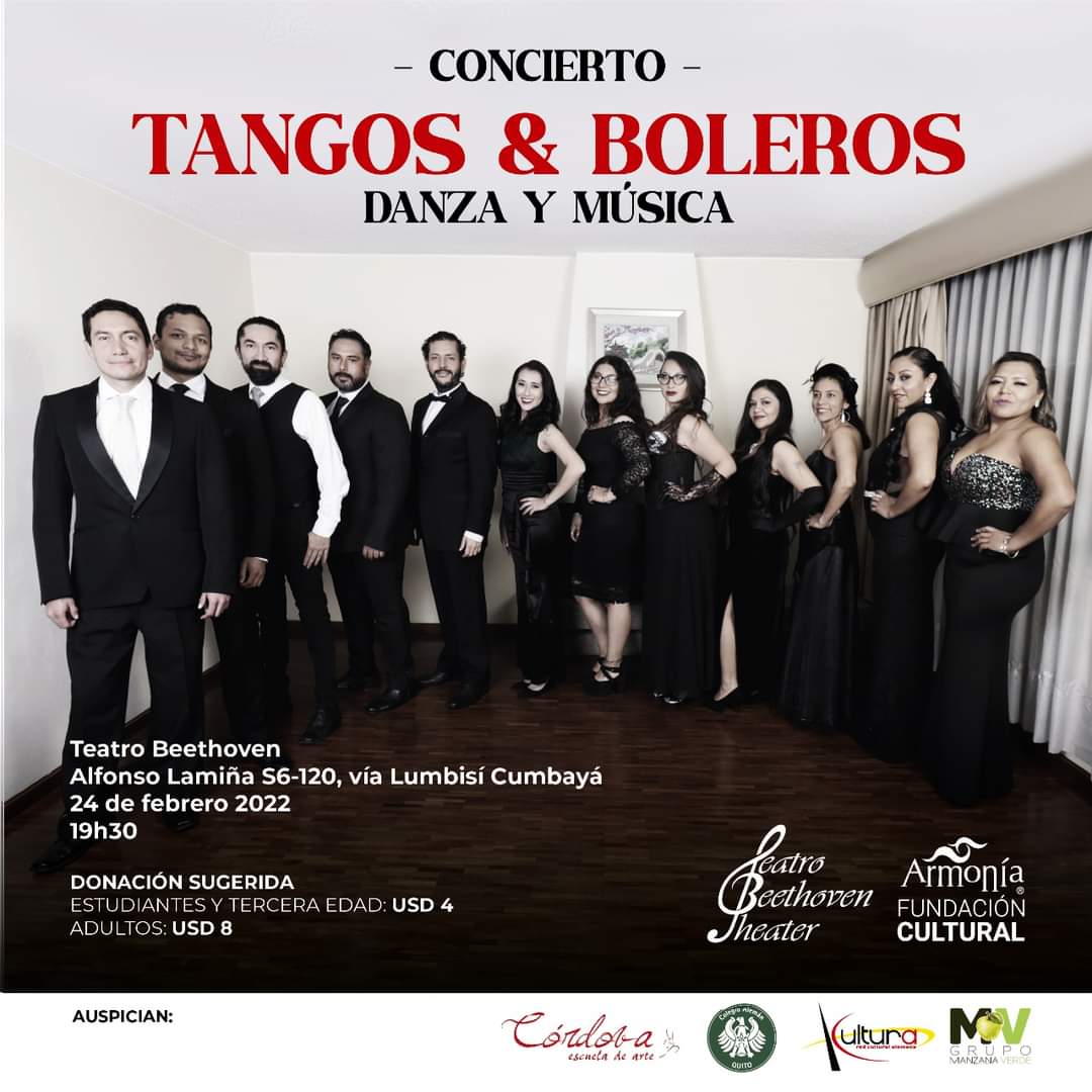 maferargoti's tweet photo. Déjate envolver de la pasión y la poesía en el concierto "Una noche de tangos y boleros", este jueves 24 de febrero a las 19h30.
Lugar: @Teatro Beethoven 
Alfonso Lamiña S6-120, vía Lumbisí / Cumbayá

Contaremos con la participación Escuela de Danza Córdova. https://t.co/4shcq9ttTO