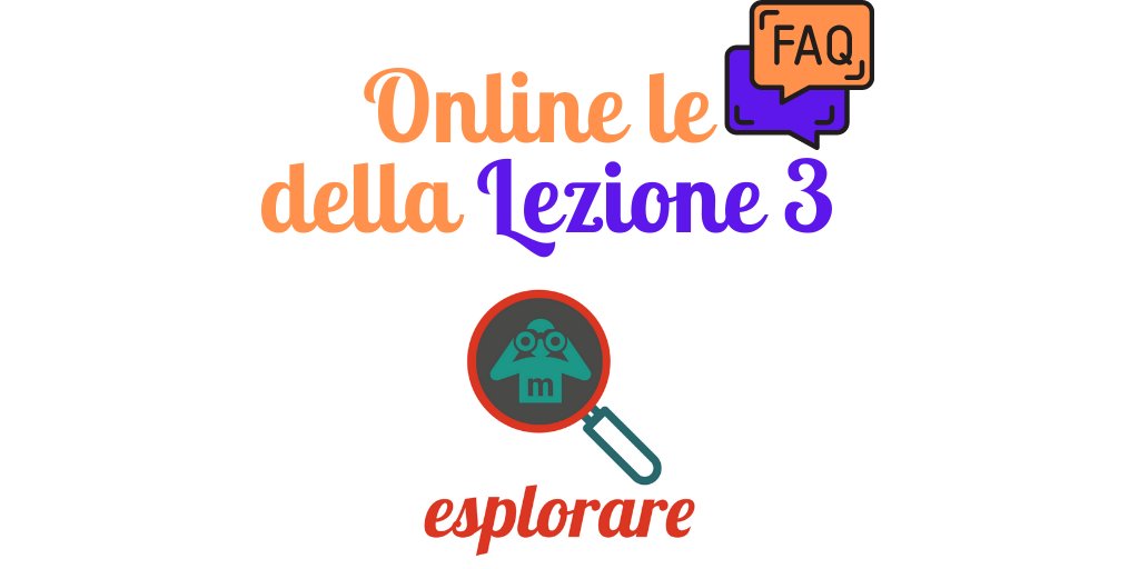 ascuoladioc's tweet photo. 🔴#ASOC2122 
Sono online le FAQ della Lezione 3 - Esplorare. 
Le potete consultare e scaricare sulla destra della pagina di Lezione 🤗 
➡️ https://t.co/ZxMrwINGfu
Buon lavoro! 😊 https://t.co/oaDZeUS7uY